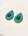 1pair Charm Water Drop Shaped Gemstone Earrings For Women