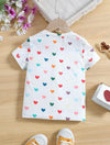 Kids EVRYDAY Toddler Girls Heart Print Tee Without Bag