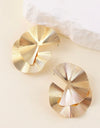 Textured Metal Stud Earrings