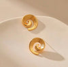Vintage Horn Shaped Earrings, High-End Design Statement Earrings