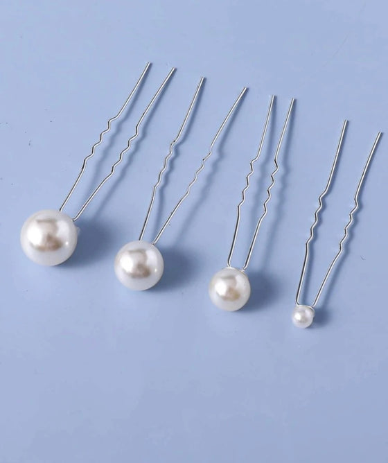 18pcs Faux Pearl Decor Bridal Elegant Hair Pin Boho Tiaras