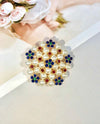 1pc Vintage Pearl Flower & Rhinestone Brooch, Fashionable Simple Suit Accessory, Great For Women's Daily Wear