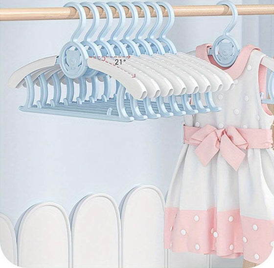 10pcs Blue Multifunctional Retractable Non-slip Hanger