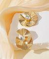 1pair Fashionable Geometric Irregular Metallic Stud Earrings
