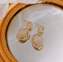  New Opal Drop Earrings Korean Crystal Women's Earring Trendy Classic Jewelry Female Temperament Luxury Party Accessories