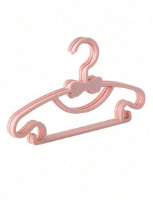  10pcs Pink Bowknot Design Baby Hangers, Strong And Sturdy