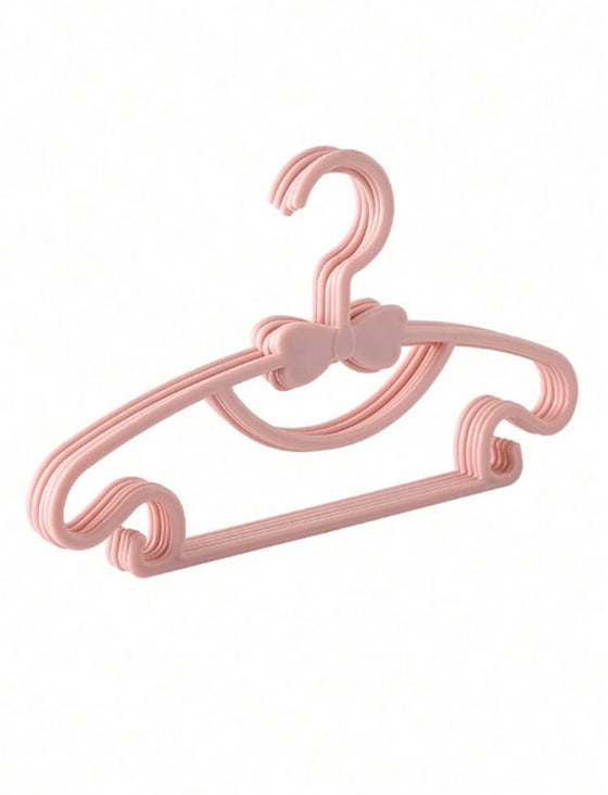10pcs Pink Bowknot Design Baby Hangers, Strong And Sturdy