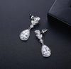 Crystal Diamond Water Drop Earrings Brass Full Big Cubic Earrings