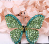 Full Rhinestone Butterfly Pins Vintage Enamel Brooch for Lady Gift Dress Scarf Decor Jewelry Accessories