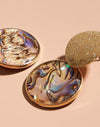 Round Charm Drop Earrings