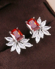  1 Pair Gorgeous Cubic Zirconia Stud Earrings For Women For Wedding