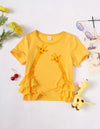 Kids EVRYDAY Toddler Girls Cartoon Graphic Ruffle Trim Tee