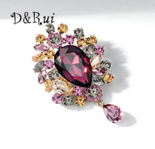  Brooch Women's High-end Versatile Palace Vintage Crystal Brooch Fashion Personality Flower Pin Exquisite Accessories