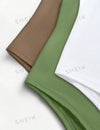 Women's Summer Solid Color Round Neck Casual Top 3pcs Bodysuit
