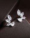 2pcs Fashionable Cubic Zirconia & Copper Marquise Drop Earrings