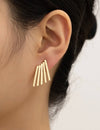 1pair Metallic Minimalist Bohemian Style Fringe Threader Earrings