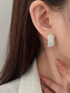 1pair Elegant Faux Pearl Stud Earrings