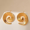 Vintage Horn Shaped Earrings, High-End Design Statement Earrings