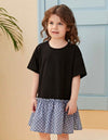 Toddler Girls Polka Dot Print Ruffle Hem Smock Dress