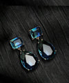 1pair Luxurious & Elegant Square Drop & Teardrop Shaped Earrings