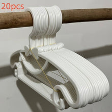  20pcs White Baby Clothes Storage Plastic Hangers, Kid Clothes Drying Racks, Durable Anti-slip Clothes Drying Racks, Household Storage Organization For Bathroom, Bedroom, Closet, Wardrobe, Home, Dorm