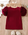 Kids EVRYDAY Toddler Girls Puff Sleeve Rib Knit Tee