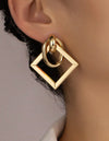 1pair Fashionable European & American Style Geometric Dangle Earrings For Women, Suitable For Daily Wear, Festival & Party Gift