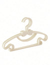 5pcs White Colour Solid Butterfly Shaped Baby Hangers, Durable And Sturdy