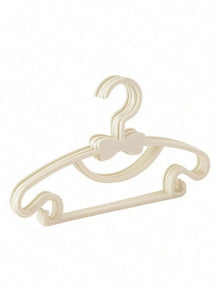  5pcs White Colour Solid Butterfly Shaped Baby Hangers, Durable And Sturdy