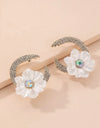 Flower Decor Stud Earrings
