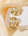 1pair Fashionable Geometric Irregular Metallic Stud Earrings