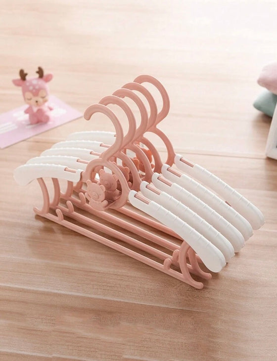 5pcs Pink Expandable Baby/Toddler Clothes Hanger, Retractable Infant Laundry Drying Rack