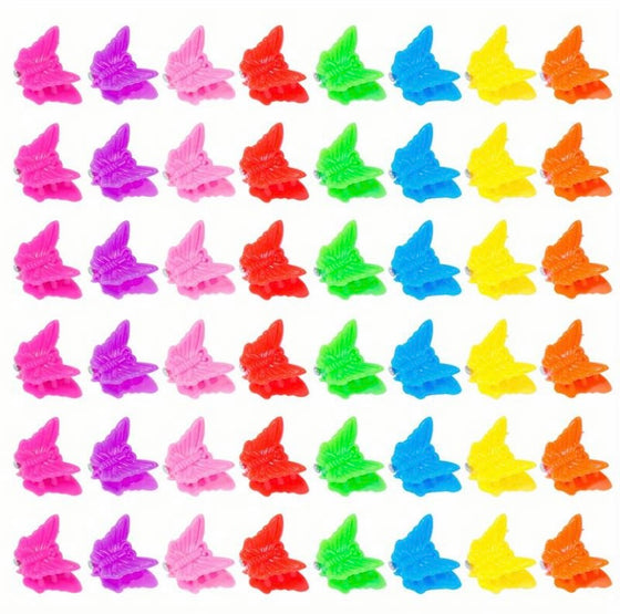 100pcs Butterfly Mini Hair Clip, Plastic Bangs Hair Claw Clip Ponytail Clip Children's Girls Hair Accessories, Ideal choice for Gifts