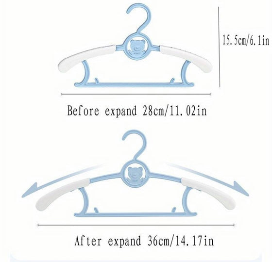 10pcs Blue Multifunctional Retractable Non-slip Hanger