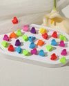50pcs/Pack Colorful Dopamine Mini Heart Hair Clips, Suitable For Braids (Random Color)