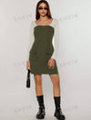 Color Block Cargo Pocket Dress