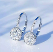  Huitan Plain Round Zircon Crystal Hoop Earrings Women Beautiful Jewelry Fashion Dainty Drop Earrings