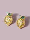 1pair Sparkling Rhinestone Fruit Shaped Earrings