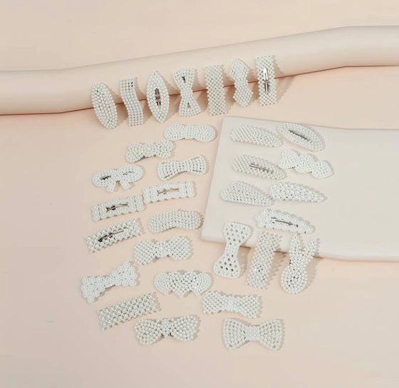 16 pcs Faux Pearl Hair Clips