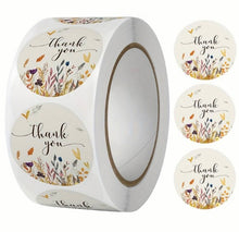  500pcs Vibrant Autumn Floral THANK YOU Stickers