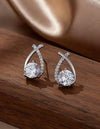 1pair Exquisite Rhinestone Decor Luxury Stud Earrings