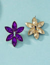 Rhinestone Flower Stud Earrings