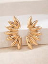 1pair Fashionable Wireless Fan-Shaped Earrings