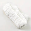 1pc Girls White Bow Plush Face  Washing Headband
