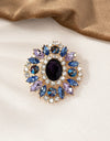 1pc Fashionable Luxurious Brooch With Colorful Gemstones In European And American Style