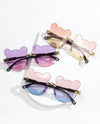 3pcs Children's Cute Bear Ear Design Fashion Gradient Fashion Glasses