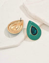 1pair Charm Water Drop Shaped Gemstone Earrings For Women