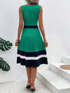 Colorblock Belted Dress