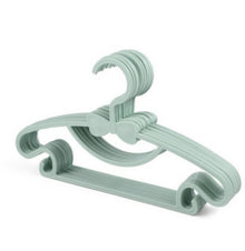  10pcs Green Home Essential Kids Clothes Hanger Racks Portable Plastic Display Hangers Windproof Children Coats Hanger Baby Clothing Organizer