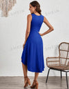 Clasi Ruched Side Solid Dress